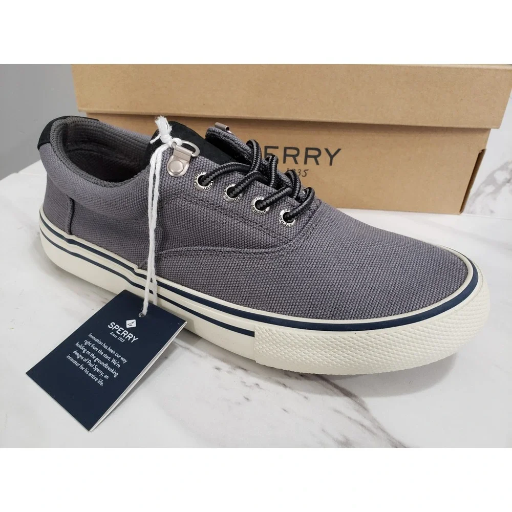 NEW SIZE 7‎ Sperry Men's Striper Storm CVO Gray Sneakers Boat Shoes Old Money